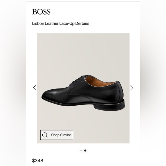 Men’s BOSS dress shoes Sz US 10 Black - Picture 2 of 9